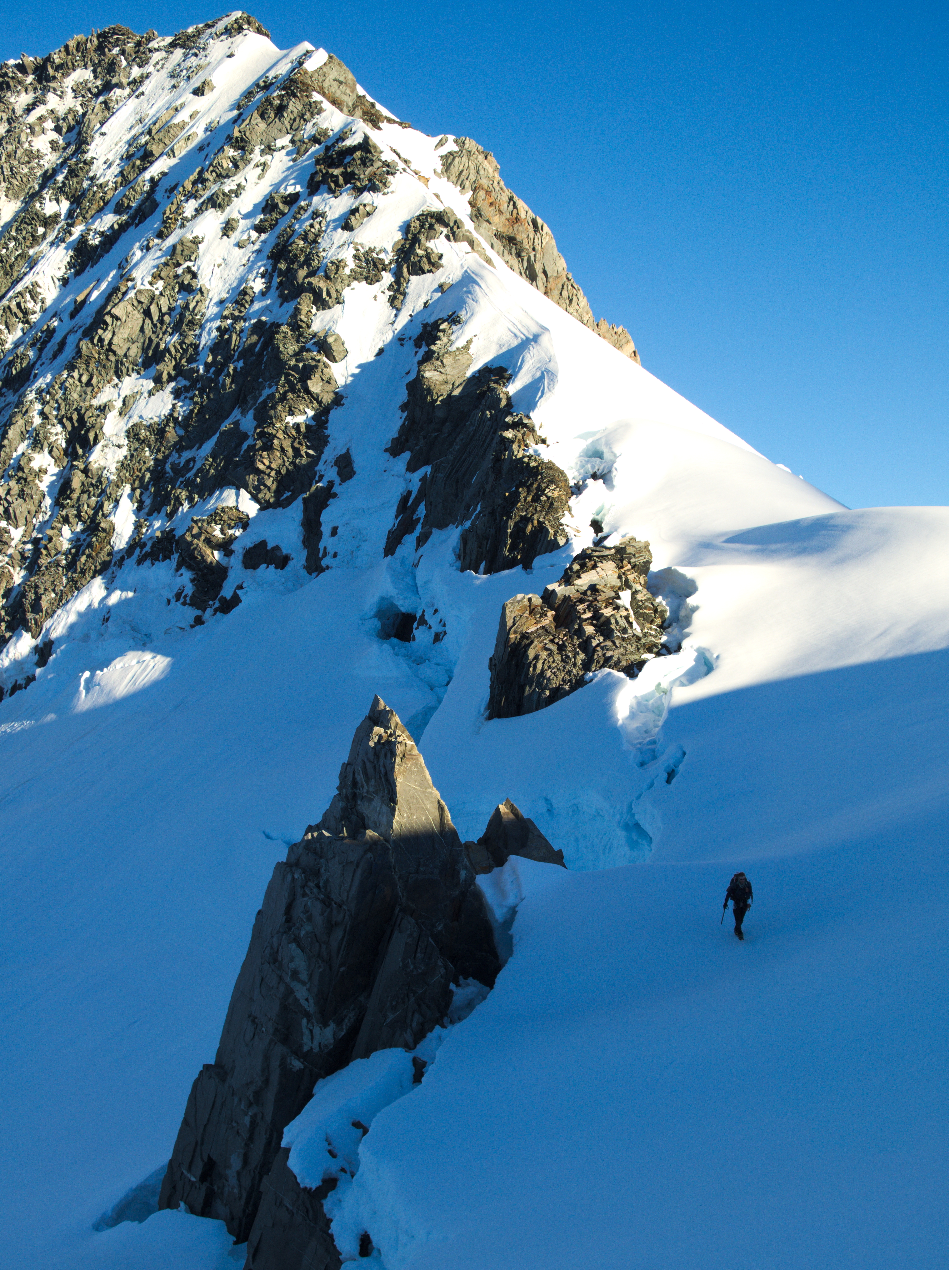 Stu walking back after checking out the major rockfall in the pass (out of frame to the left)