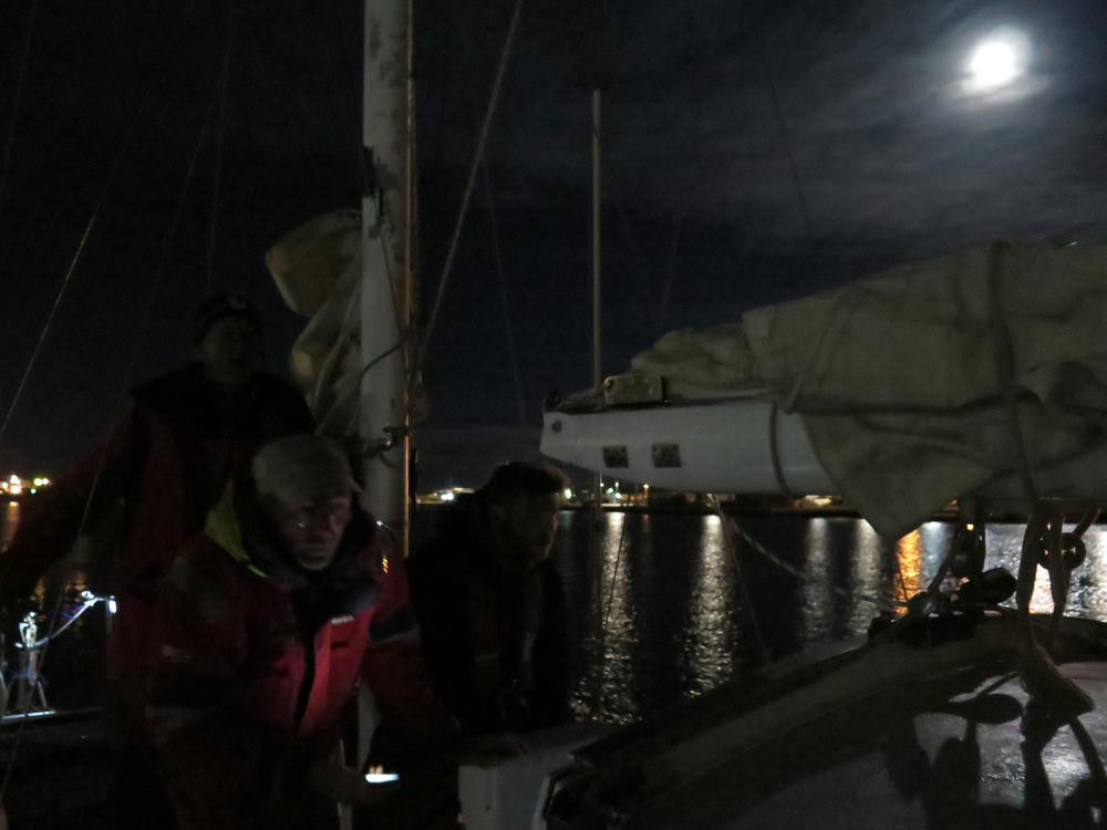 Scared sailors entering
Devonport