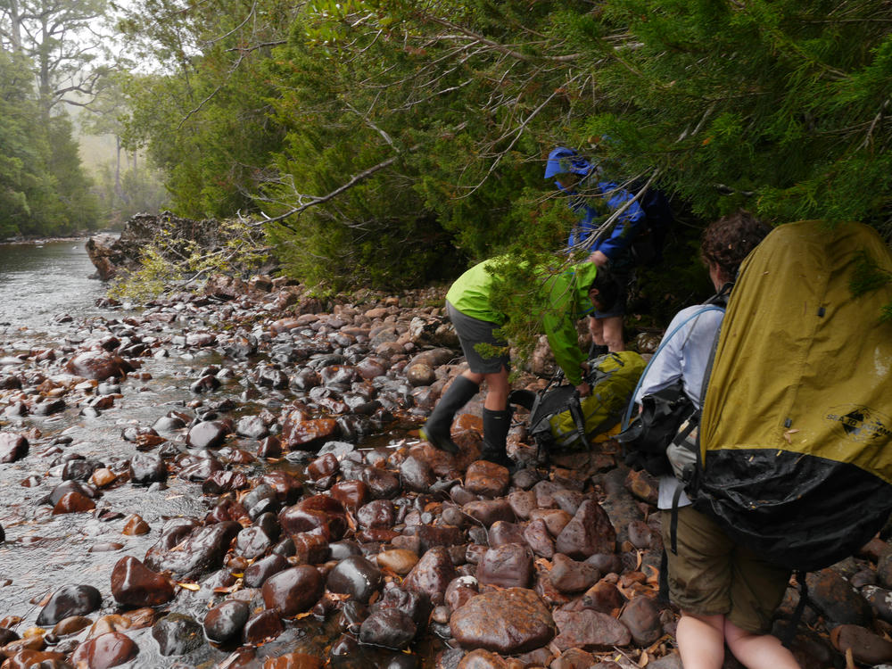 Finding the crossing of the Huon River