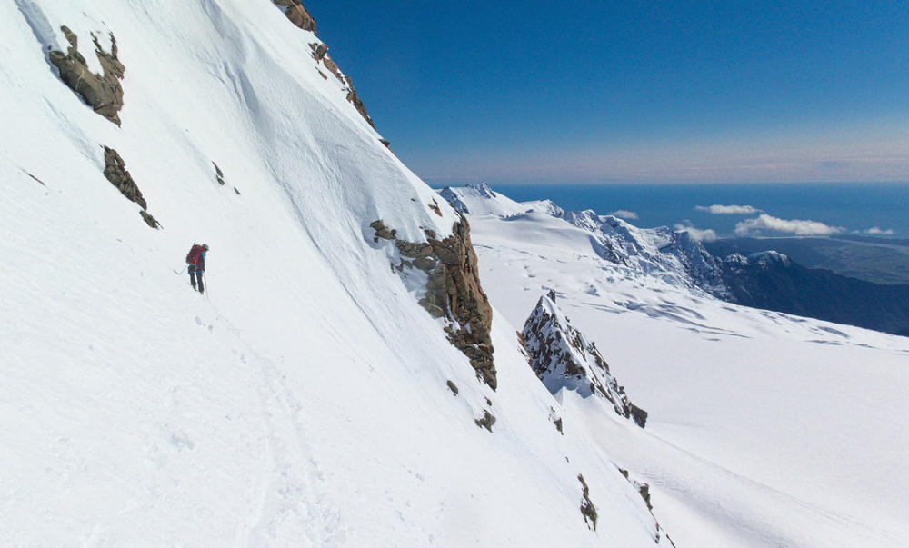 Andrea on the North face of Aurora