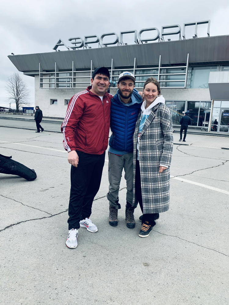 Alan dropping us off at Beslan Airport in Vladikavkas