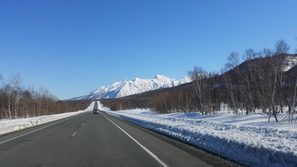 New sealed road in central Kamchatka